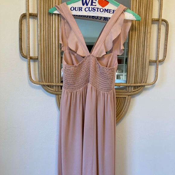 Show Me Your Mumu June Maxi Dress in Dusty Blush Crisp XS - Picture 4 of 4